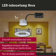 LED-inbouwlamp 3-Step-Dim Nova Coin Basisset zwenkbaar rond 84mm 50° Coin 3x6W 3x470lm 230V dimbaar 2700K Alu gedraaid