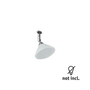 Moderne witte metalen spot met chromen scharnier voor verstelbare verlichting zonder lampje