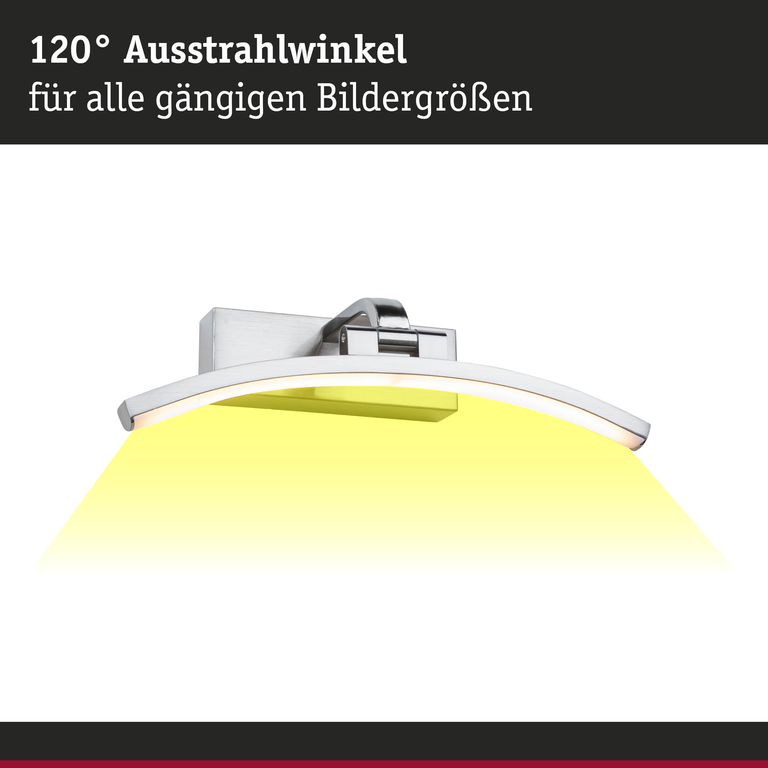 Moderner LED-Wandleuchter aus gebürstetem Aluminium mit 120° Ausstrahlwinkel und warmweißem Licht