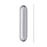 Silver aluminum cable cover with white cable tie for neat cable management at home