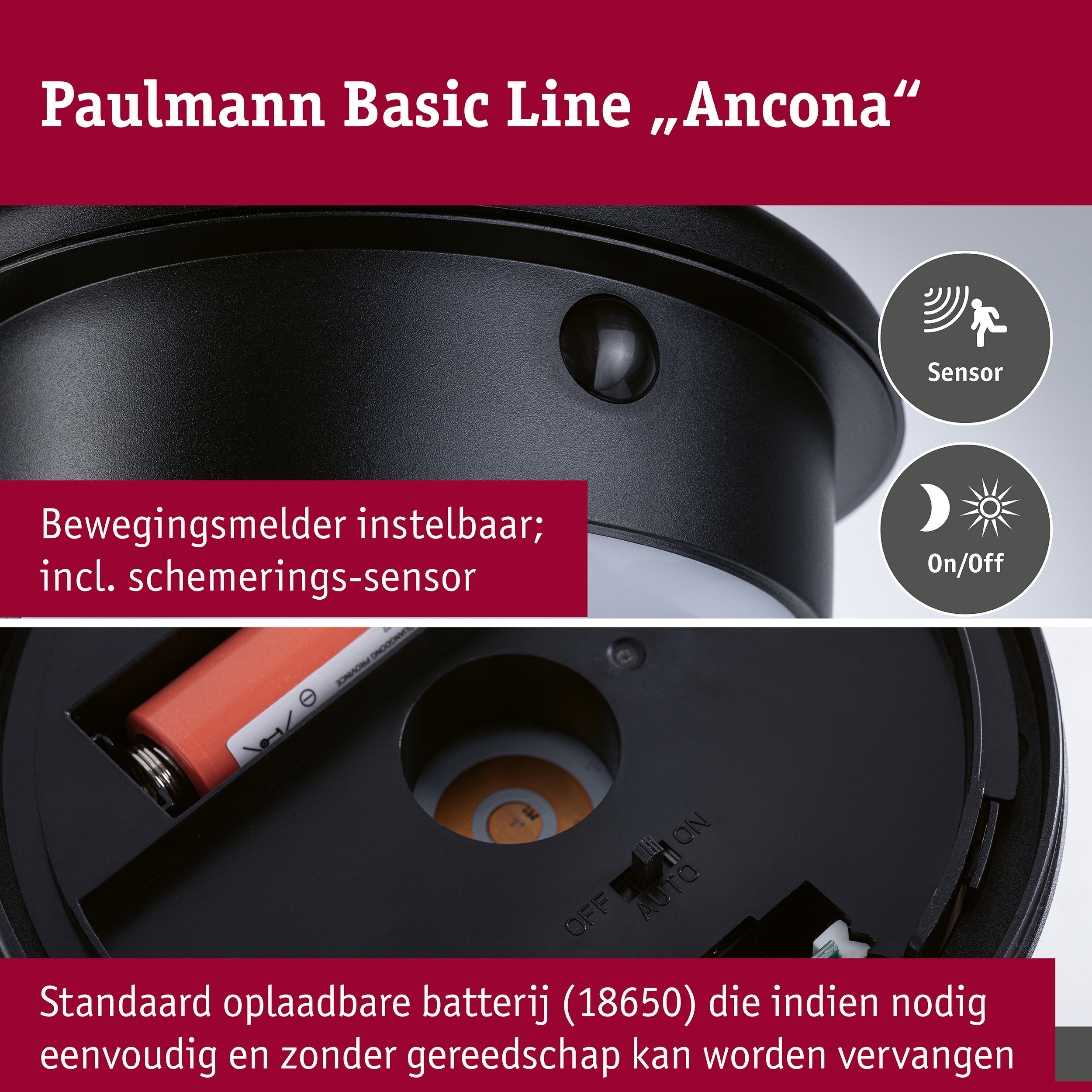 Solar LED-grondpen Ancona IP44 3000K 300lm Zwart 140mm