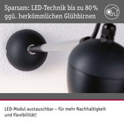 Schwarze LED-Wandleuchte mit austauschbarem Modul für nachhaltige und flexible Beleuchtung