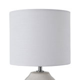 Abat-jour moderne en tissu blanc à texture fine pour lampes de table et éclairage intérieur