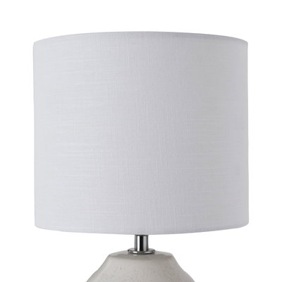 Abat-jour moderne en tissu blanc à texture fine pour lampes de table et éclairage intérieur