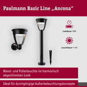 Solar LED Erdspieß Ferrara IP44 3000K 400lm Schwarz 121x690mm