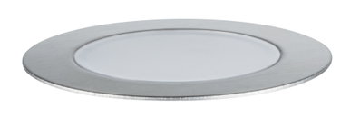 Rundes LED-Einbaupanel aus gebürstetem Aluminium in Silber für moderne Raumbeleuchtung