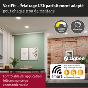 VariFit éclairage LED encastré avec blanc réglable et fonction dimmable pour éclairage intelligent