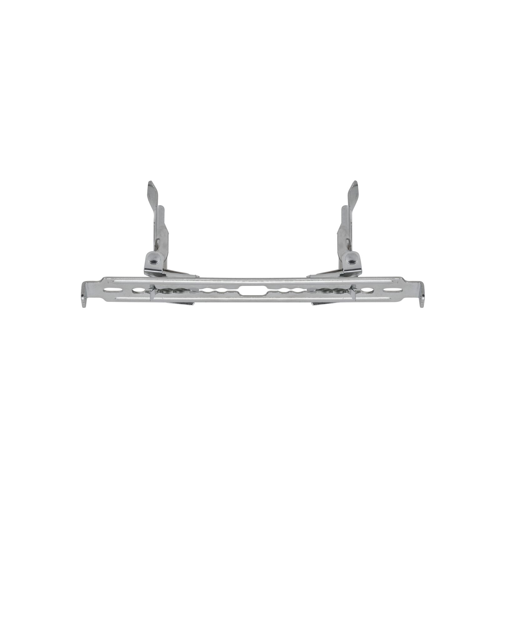 Adjustable silver metal bracket for recessed lights with mounting clips