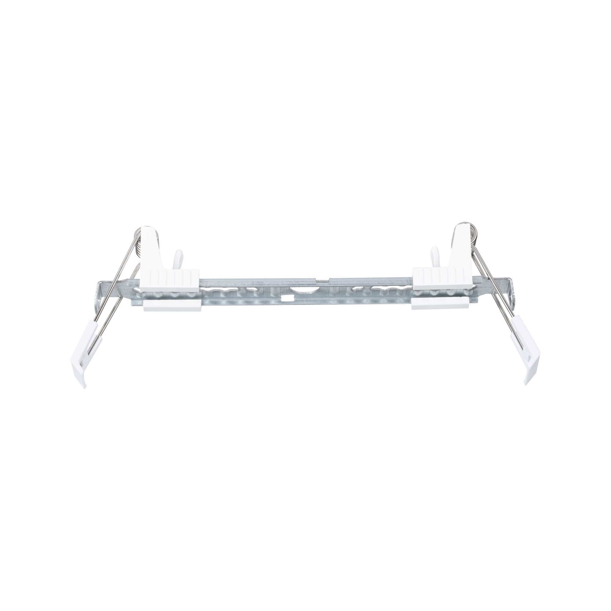 Support réglable en métal argenté pour spots encastrés avec clips de fixation