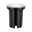 Encastré de sol LED IP67 rond 108mm 3000K 3,5W 230lm 230V Acier inoxydable Métal Spot encastré rond au sol en plastique noir avec anneau en acier inoxydable et lumière LED blanc chaud pour extérieur