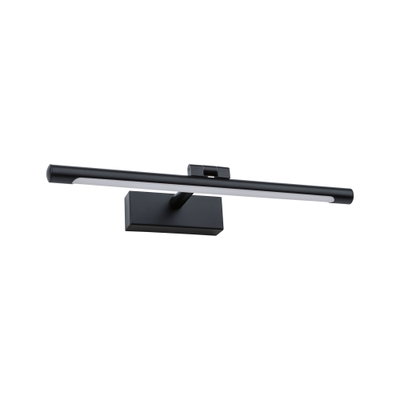 Applique murale LED noire en métal avec barre longue pour éclairage intérieur moderne