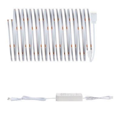 Flexible white LED strip with power supply for energy-efficient indoor lighting solutions