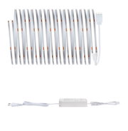 Flexible white LED strip with power supply for energy-efficient indoor lighting solutions