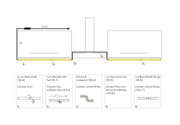 Schéma technique d’un profilé LED avec kit MaxLED 500, connecteur flexible et connecteur universel pour éclairage modulable.