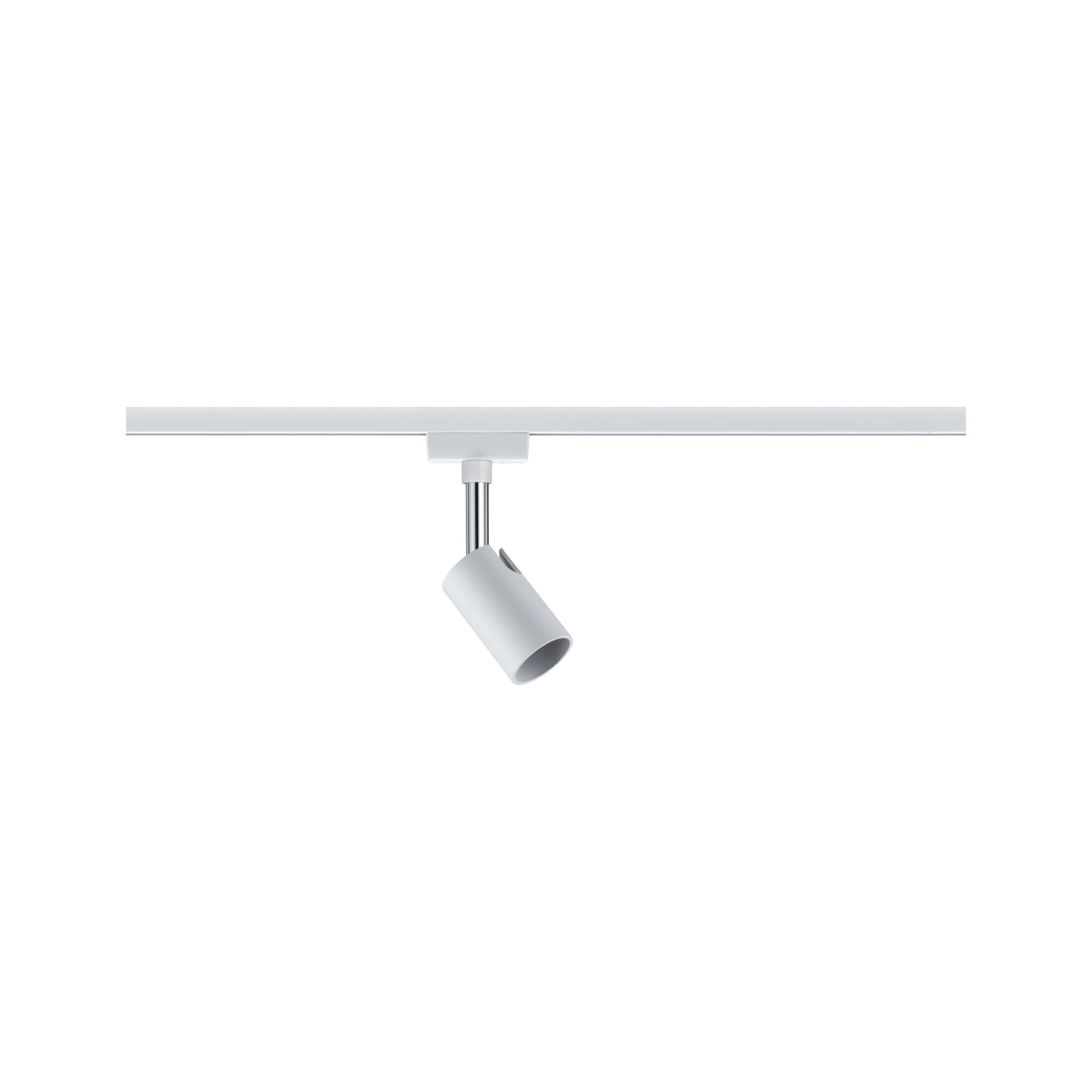 Projecteur LED blanc moderne en métal sur rail pour un éclairage flexible