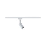 Projecteur LED blanc moderne en métal sur rail pour un éclairage flexible