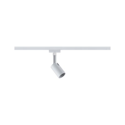 Projecteur LED blanc moderne en métal sur rail pour un éclairage flexible
