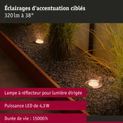 Standard 230 V Réflecteur LED GU10 favorable aux insectes 320lm 4,3W 2200K Argent