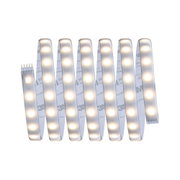 Bande LED flexible avec lumières blanc chaud sur support blanc pour éclairage décoratif intérieur