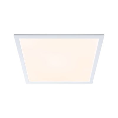 Quadratische LED-Deckenleuchte mit weißem Rahmen und warmweißem Licht für moderne Innenräume