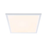 Quadratische LED-Deckenleuchte mit weißem Rahmen und warmweißem Licht für moderne Innenräume