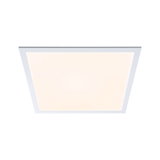 Square LED ceiling light with white frame and warm white light for modern indoor lighting