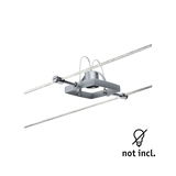 Silver metal cable tension adapter for flexible LED cable lighting without bulb included