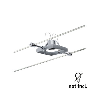 Zilverkleurige metalen kabelspanner voor flexibele LED-kabelverlichting zonder lampje