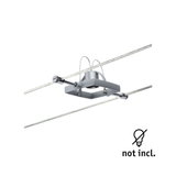 Adaptateur de tension en métal argenté pour éclairage LED sur câble flexible sans ampoule