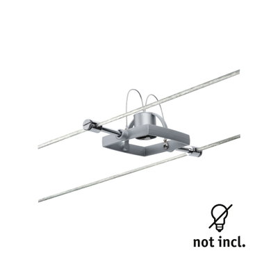 Adaptateur de tension en métal argenté pour éclairage LED sur câble flexible sans ampoule