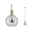 Neordic Luminaire en suspension Esben E27 max. 20W Clair/Laiton brossé gradable Verre/Métal