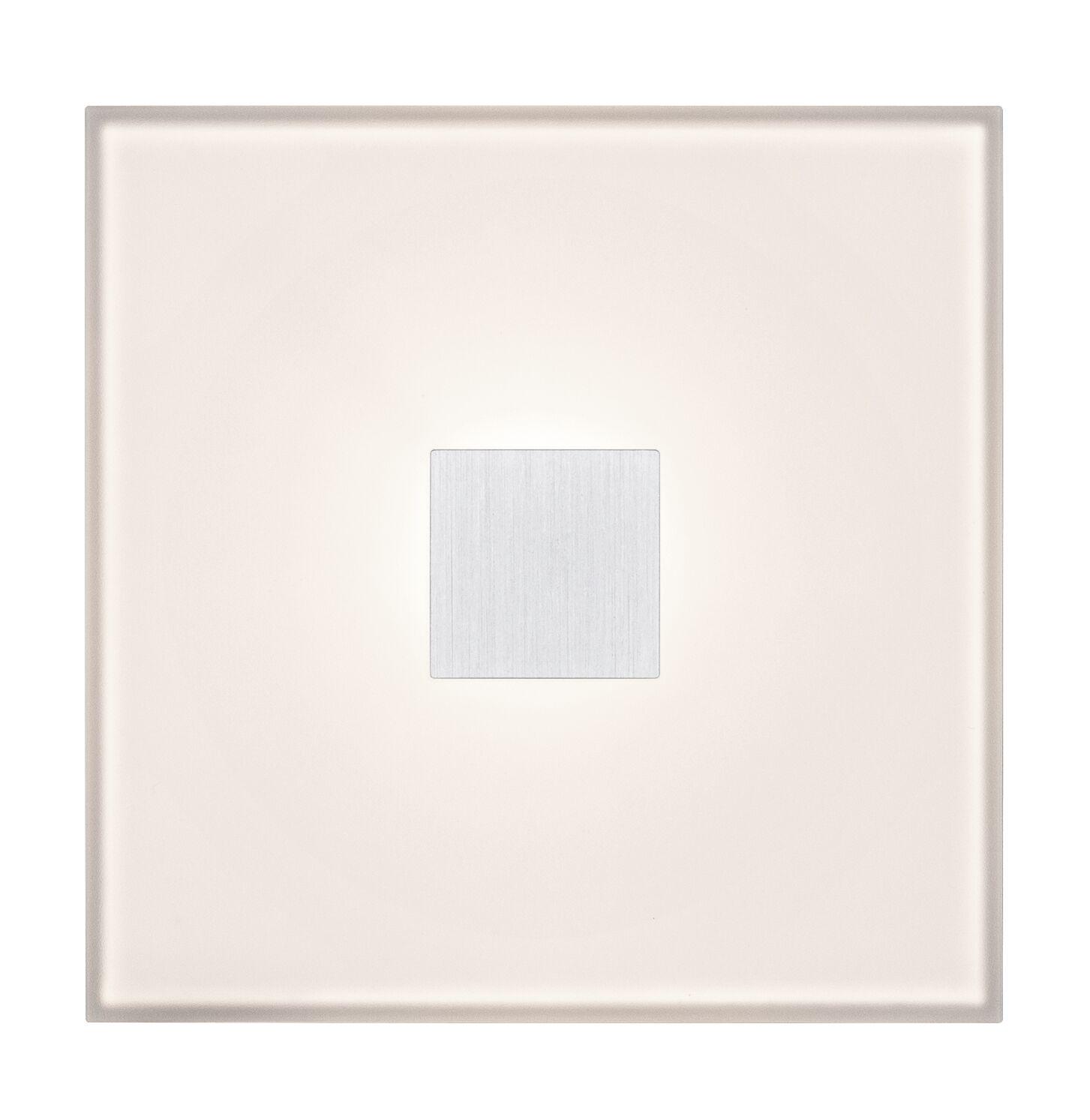 Kwadratowa lampa sufitowa ze szkła w białym kolorze z aluminiowym środkiem do nowoczesnego oświetlenia