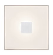 Vierkante witte glazen plafondlamp met aluminium middenstuk voor moderne verlichting