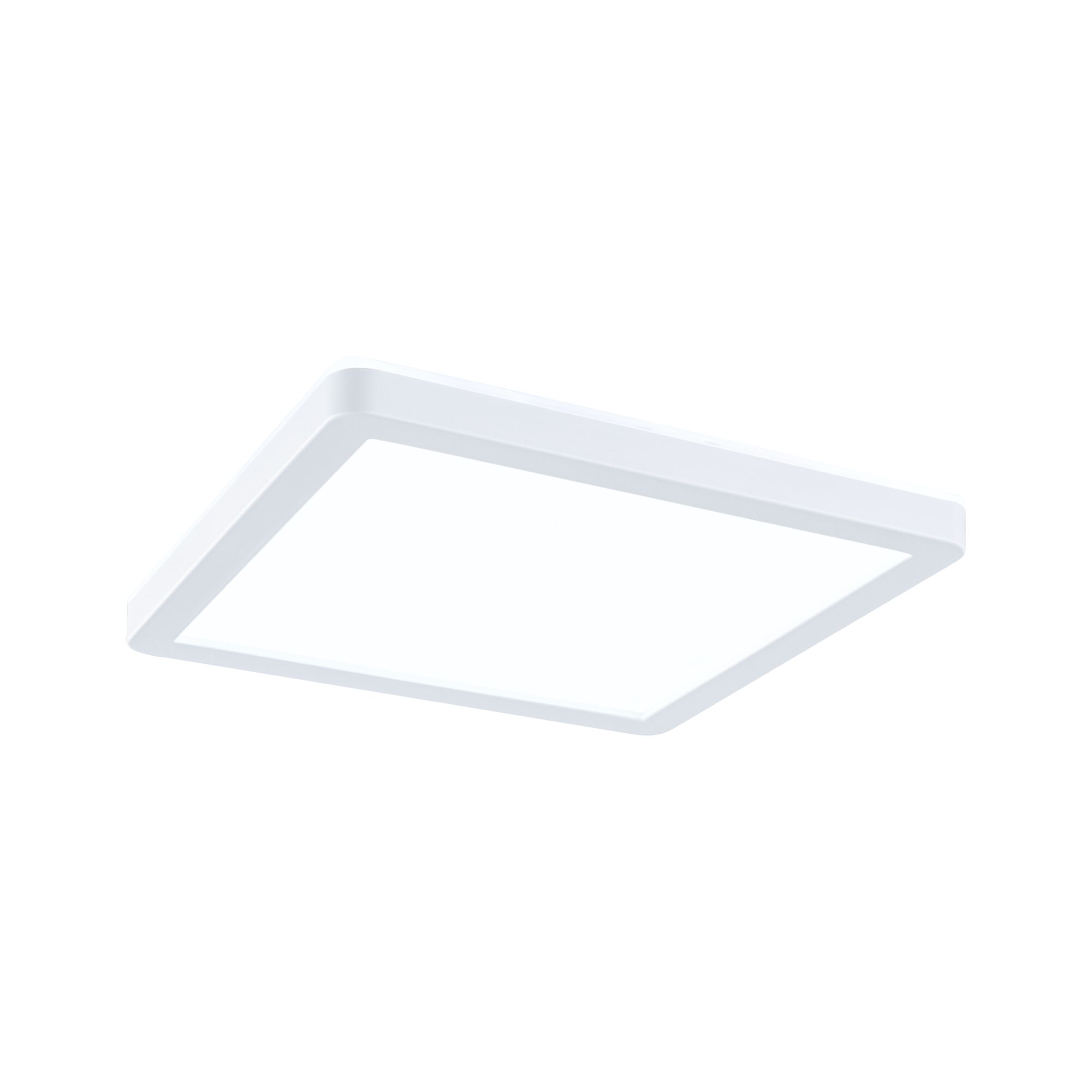 Square white LED ceiling light made of plastic for modern room lighting