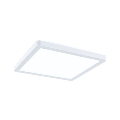 Square white LED ceiling light made of plastic for modern room lighting