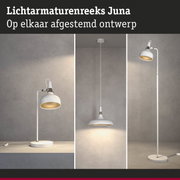 Witte Juna verlichtingsserie met tafel-, hang- en vloerlamp van metaal voor moderne interieurs