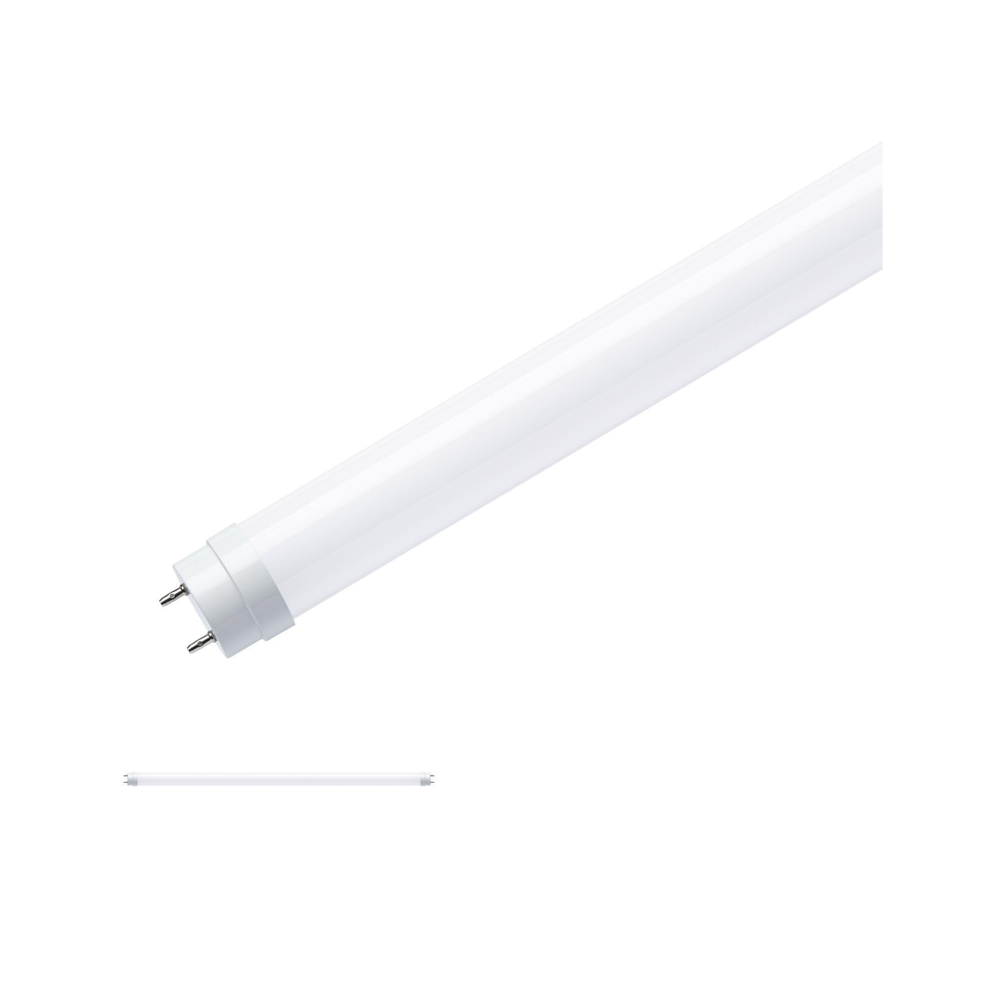 Tube LED blanc avec deux broches métalliques, tube fluorescent économique pour éclairage intérieur