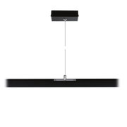 Suspension LED noire en métal avec câble en acier pour montage au plafond dans des intérieurs modernes