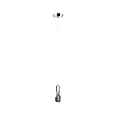 Suspension moderne avec support chromé et ampoule en verre fumé pour un éclairage élégant