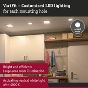 VariFit recessed LED lights in neutral white 4000K for efficient utility room illumination