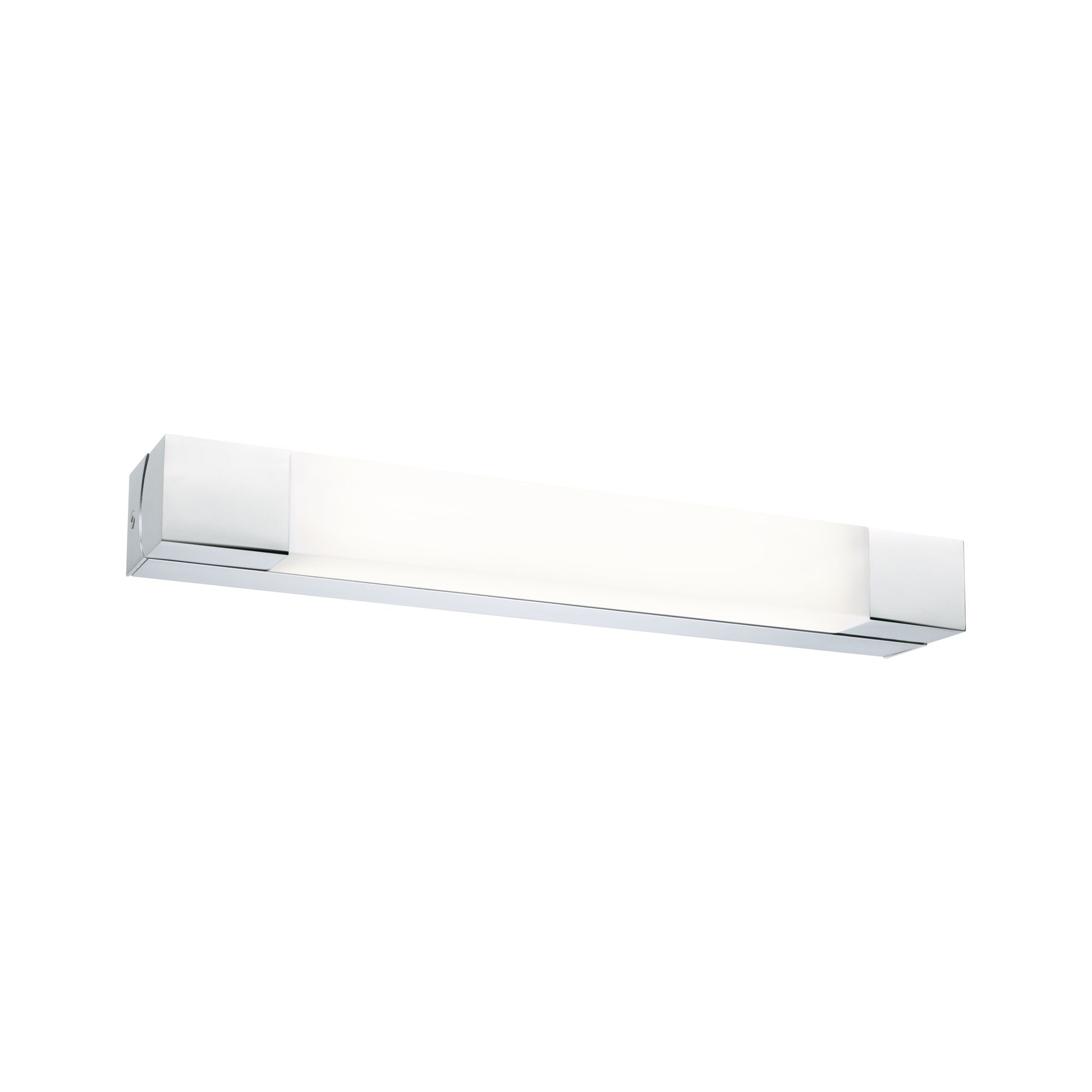 Moderne LED-Wandleuchte aus Chrom mit weißem Diffusor für stilvolle Innenbeleuchtung