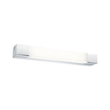 Moderne LED-Wandleuchte aus Chrom mit weißem Diffusor für stilvolle Innenbeleuchtung