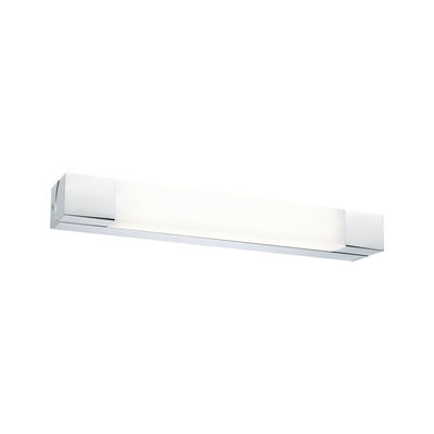 Moderne LED-wandlamp van chroom met witte diffuser voor stijlvolle binnenverlichting