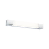 Moderne LED-Wandleuchte aus Chrom mit weißem Diffusor für stilvolle Innenbeleuchtung