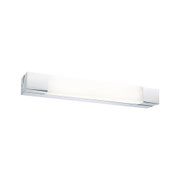Moderne LED-Wandleuchte aus Chrom mit weißem Diffusor für stilvolle Innenbeleuchtung