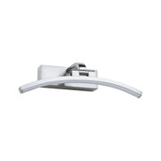 Applique murale LED incurvée en aluminium brossé argenté pour éclairage intérieur moderne