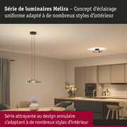 Luminaires LED Melira modernes en noir et or pour un éclairage élégant de cuisine