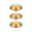 Spot encastré LED 3-Step-Dim Cole Coin Kit de 3 IP44 rond 88mm Coin 3x6W 3x460lm 230V gradable 2700K Blanc/Doré mat Trois spots encastrés blancs avec réflecteur doré pour éclairage LED moderne au plafond.