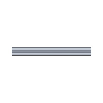 Long silver aluminum profile for LED lighting systems, modern design for indoor use