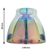 Abat-jour en verre irisé coloré, diamètre 90 mm, couverture décorative pour lampe